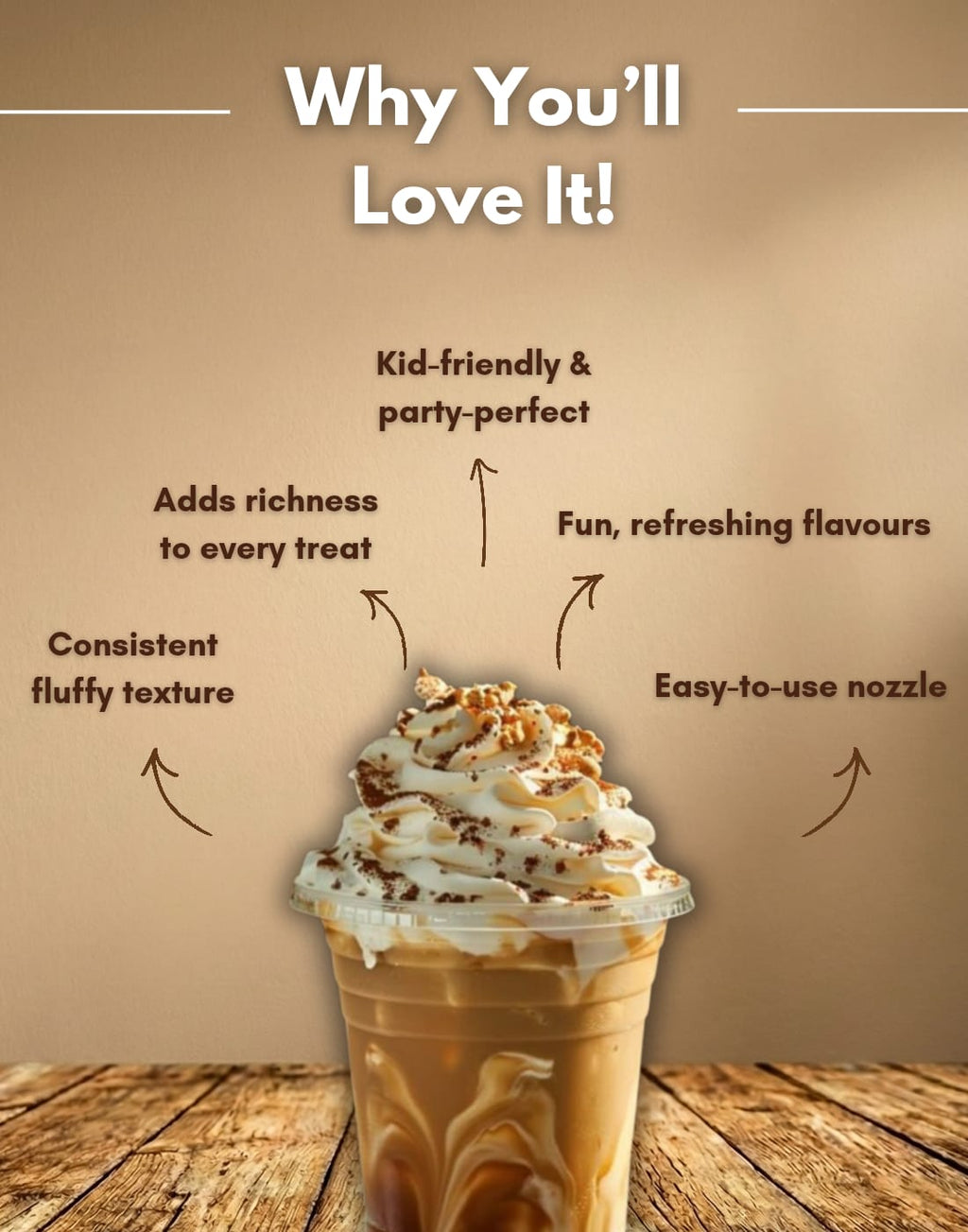 Mocha Fluff – Coffee Flavour Whipped Cream