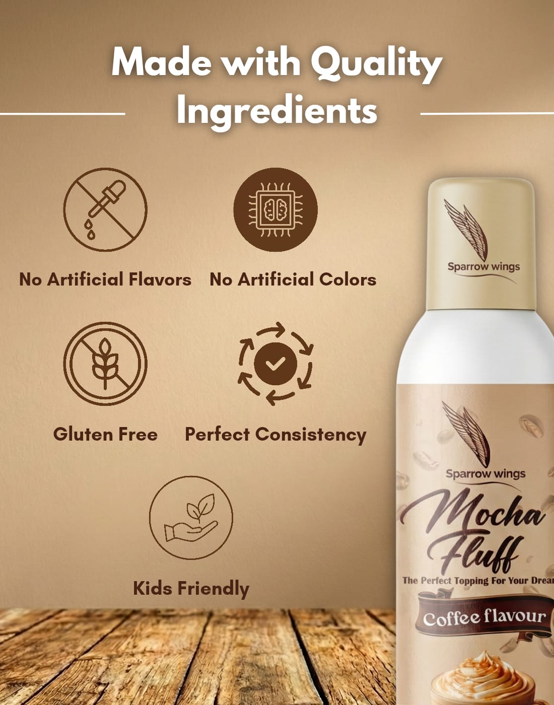 Mocha Fluff – Coffee Flavour Whipped Cream