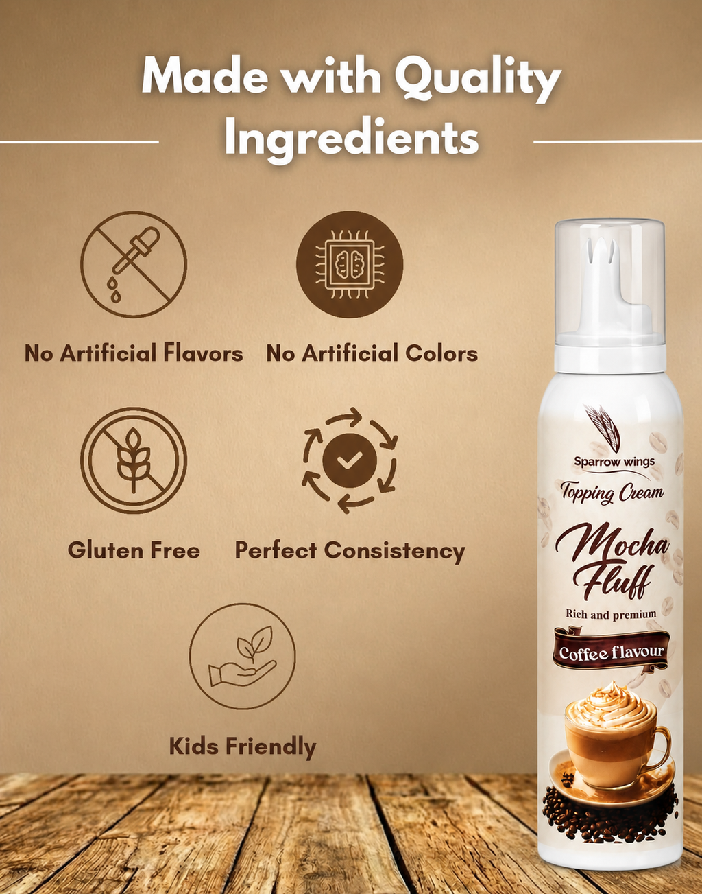Mocha Fluff – Coffee Flavour Whipped Cream